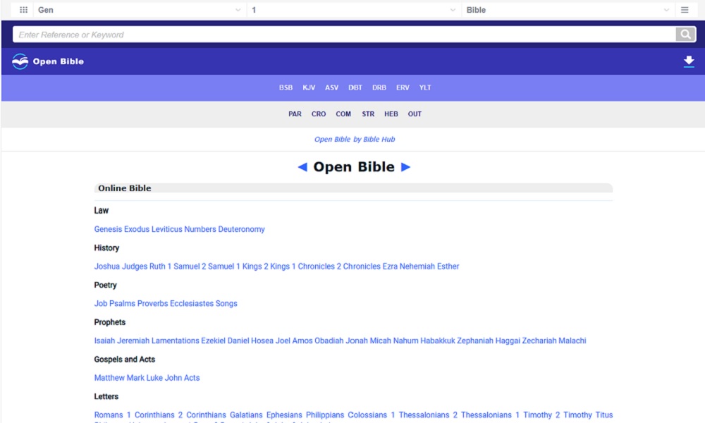 Open Bible Screenshot